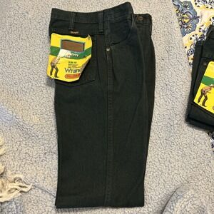 VTG Women's Wrangler 29x32 Slim Fit Heavyweight Grn Denim Jean Cowboy Cut 936GR